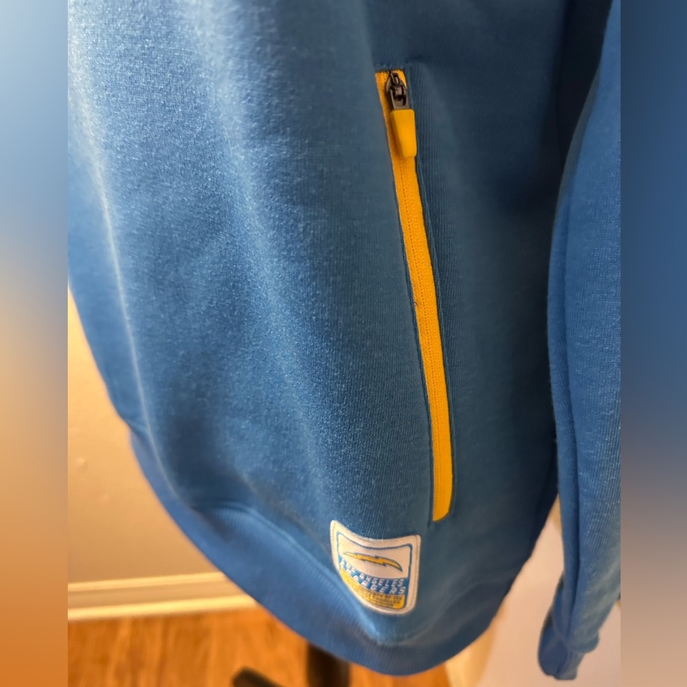 NFL Chargers Blue and Yellow Hoodie Sweatshirt - Picture 3 of 11
